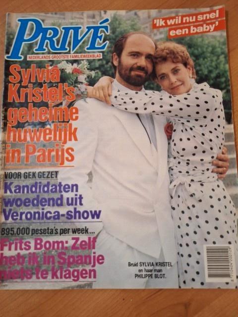 Prive 1986 Sylvia Kristel Rod Stewart Andre van Duin ZZN, Verzamelen, Tijdschriften, Kranten en Knipsels, Tijdschrift, Nederland