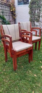 4 bijzondere eetkamer stoelen, Huis en Inrichting, Stoelen, Ophalen, Gebruikt, Bruin, Hout