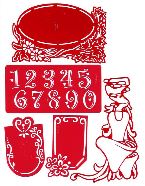 Snijmal/Embossing mal (5 stuks), Hobby en Vrije tijd, Kaarten | Zelf maken, Zo goed als nieuw, Pons of Mal, Overige thema's, Verzenden