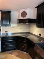 Keuken, Huis en Inrichting, Keuken | Complete keukens, Ophalen, Gebruikt, Zwart, Hoekkeuken