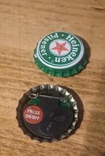Heineken dopjes bierdop rood lampje 2 stuks, Ophalen, Zo goed als nieuw, Overige typen, Heineken