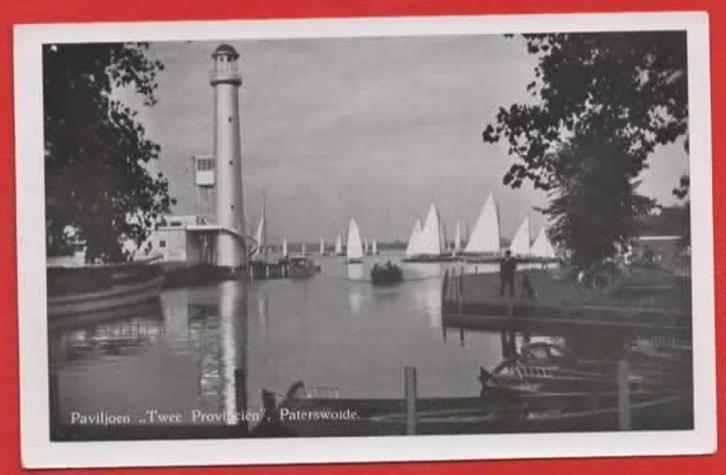 Paterswolde - Paviljoen "Twee Provincien" - 1953 (pst. Gron., Verzamelen, Ansichtkaarten | Nederland, Gelopen, Groningen, 1940 tot 1960