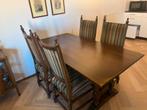 Eiken Kloostertafel met Stoelen - Opknapper Potentieel, Ophalen