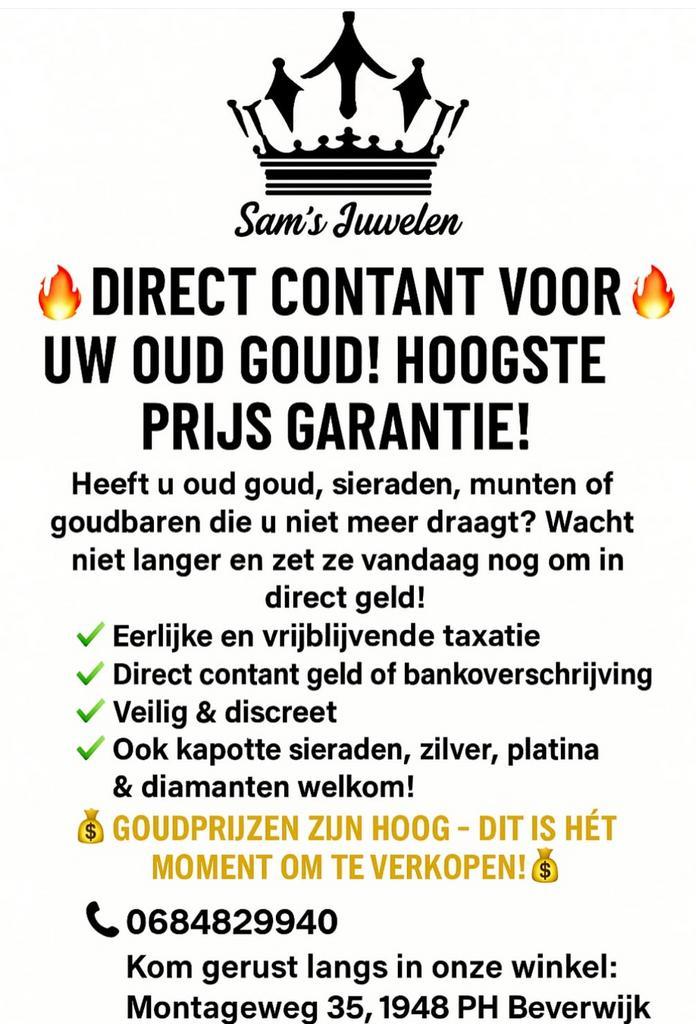 Goud inkoop - Rijswijk- Beverwijk, Antiek en Kunst, Antiek | Goud en Zilver, Ophalen of Verzenden