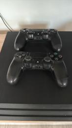 Playstation 4 pro + 2 controllers, Spelcomputers en Games, Spelcomputers | Sony PlayStation 4, Ophalen of Verzenden, Zo goed als nieuw