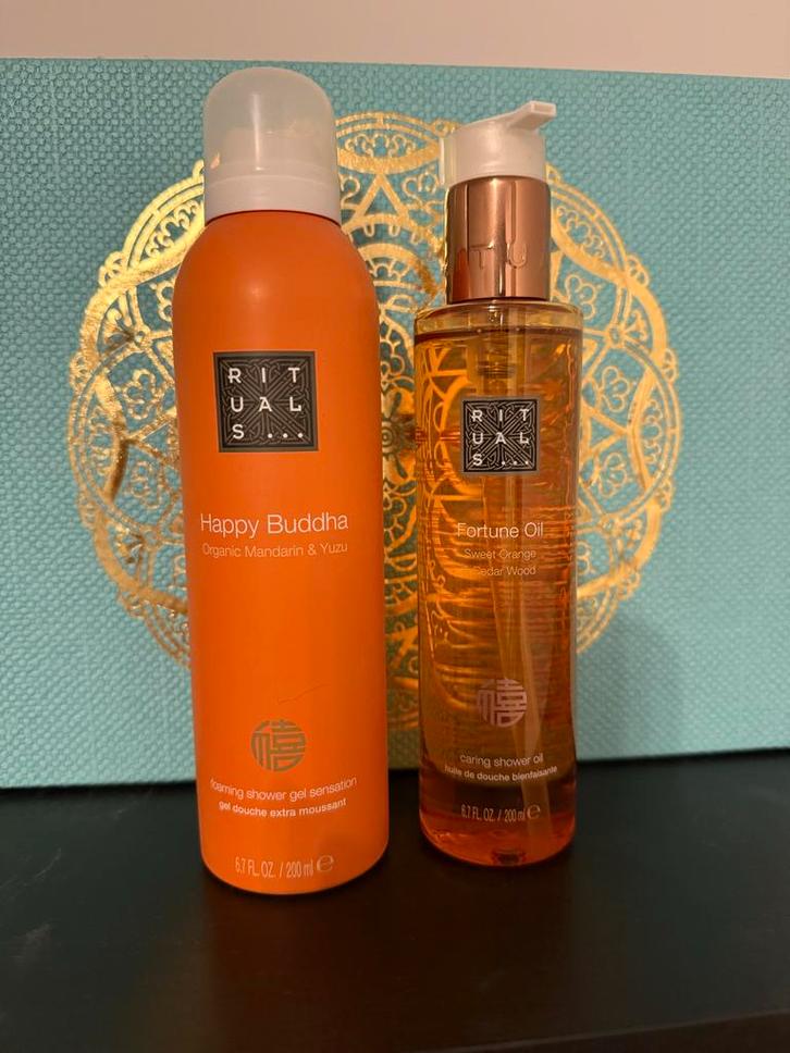 Rituals Happy Buddha & Fortune Oil Doucheset, Sieraden, Tassen en Uiterlijk, Uiterlijk | Lichaamsverzorging, Nieuw, Bad & Douche