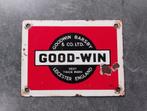 Emaille bord GOOD - WIN, Ophalen of Verzenden, Gebruikt, Reclamebord