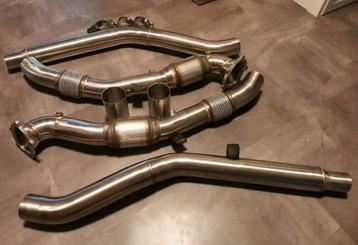 Uitlaat rvs downpipe set 200 cells AUDI RS7 C7 4.0T ZIE ADV  beschikbaar voor biedingen