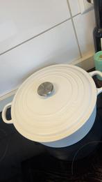 Le Creuset Signature braadpan 26 cm gietijzer, Keramische plaat, Koekenpan of Braadpan, Ophalen of Verzenden, Zo goed als nieuw