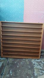 Handige houten kastje voor veel miniaturen, nog heel netjes, Ophalen, Met plank(en), Gebruikt, 50 tot 100 cm