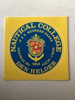 Sticker Nautical College Den Helder, Verzamelen, Stickers, Verzenden, Zo goed als nieuw