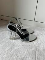 Zara pumps sandalen met hak zilver transparant 37, Kleding | Dames, Ophalen of Verzenden, Zo goed als nieuw