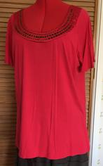 M&S rood top met metaal pailletten maat 50/52 (UK24), Marks & Spencer, Maat 46/48 (XL) of groter, Ophalen of Verzenden, Korte mouw