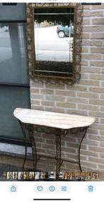 Consoletafel met spiegel, Antiek en Kunst, Ophalen of Verzenden, Rechthoekig