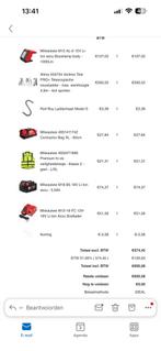 Bouwgereedschap Milwaukee (Accu, Snellader, Ladder, Bouwlamp, Ophalen, Nieuw