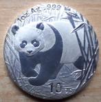 China, Panda 2002 - 1 Oz. puur zilver, Postzegels en Munten, Munten | Azië, Oost-Azië, Zilver, Ophalen of Verzenden, Losse munt