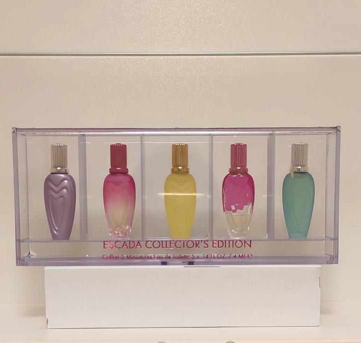ESCADA 5 miniaruren Eau de Toilette Collector's Edition Rare, Verzamelen, Parfumverzamelingen, Gebruikt, Miniatuur, Gevuld, Ophalen of Verzenden