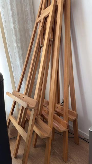 2x Schildersezels Leonardo - Gelakt Beukenhout 154 cm beschikbaar voor biedingen