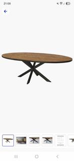 eettafel ovaal accent 240cm, Huis en Inrichting, Tafels | Eettafels, Ophalen, Gebruikt, 100 tot 150 cm, Teakhout