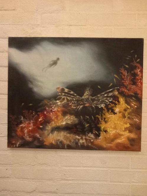 Olieverfschilderij: In de Diepe Zee, Antiek en Kunst, Kunst | Schilderijen | Klassiek, Ophalen