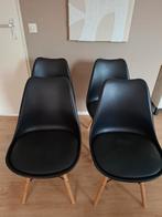Eetkamerstoelen 4 stuks, €10,00 per stuk., Huis en Inrichting, Stoelen, Ophalen, Gebruikt, Zwart, Vijf, Zes of meer stoelen