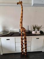 Groot houten giraffenbeeld - 1.80m, Tuin en Terras, Ophalen