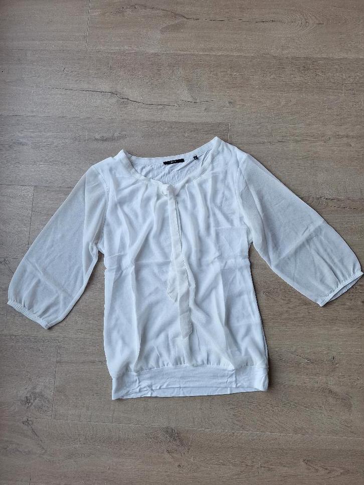 Zero witte top maat 34, Kleding | Dames, Tops, Zo goed als nieuw, Maat 34 (XS) of kleiner, Wit, Korte mouw, Ophalen of Verzenden