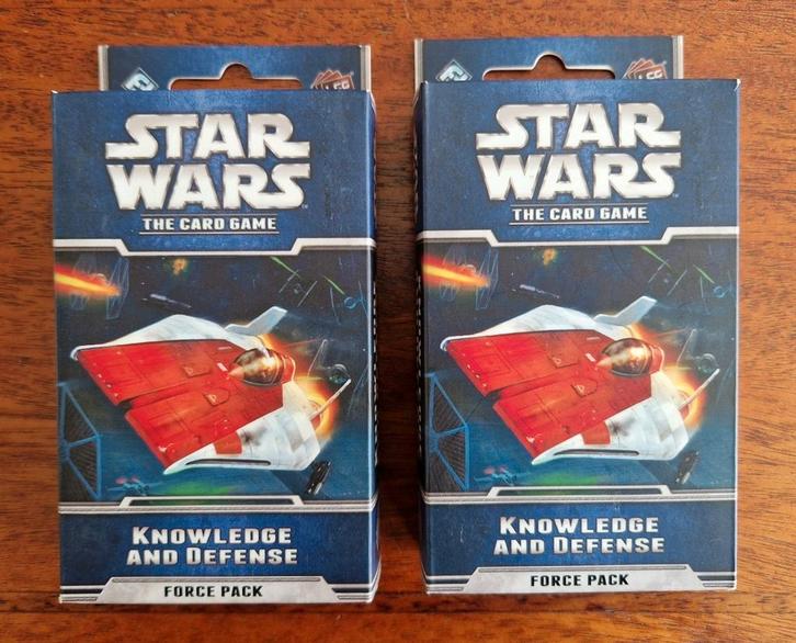 Star Wars The Card Game Knowledge and Defence Force Pack x2., Hobby en Vrije tijd, Gezelschapsspellen | Kaartspellen, Nieuw, Een of twee spelers