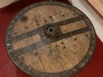 Klassiek hout en smeedijzer wagenwiel - tafel, Antiek en Kunst, Ophalen