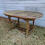 Houten Tuintafel - Uitschuifbaar & Ovaal, Tuin en Terras, Ophalen, Gebruikt, Ovaal, Hout