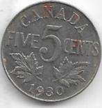 5  cent  1930  Canada. km. 29, Postzegels en Munten, Munten | Amerika, Ophalen of Verzenden, Losse munt, Noord-Amerika