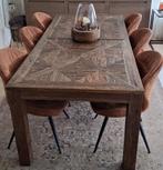 6 stoelen Lenn, Ophalen of Verzenden, Zo goed als nieuw, Bruin, Vijf, Zes of meer stoelen