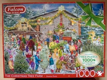 Falcon 2 x 1000 legpuzzel kerst  beschikbaar voor biedingen