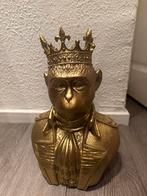 Beeld aap met kroon, goud, polyresin, Huis en Inrichting, Woonaccessoires | Overige, Ophalen