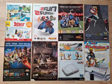 Vintage Duitse reclames voor Nintendo en Playstation spellen beschikbaar voor biedingen