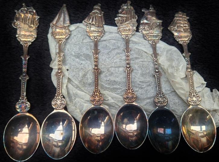 Lepelsetje iovp 6 antieke Zeilschepen Douwe Egberts reclame, Verzamelen, Merken en Reclamevoorwerpen, Zo goed als nieuw, Gebruiksvoorwerp