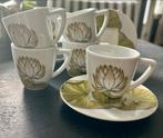 Nespresso Kopjes met Lotus Design, Huis en Inrichting, Keuken | Servies, Ophalen of Verzenden, Zo goed als nieuw, Overige stijlen
