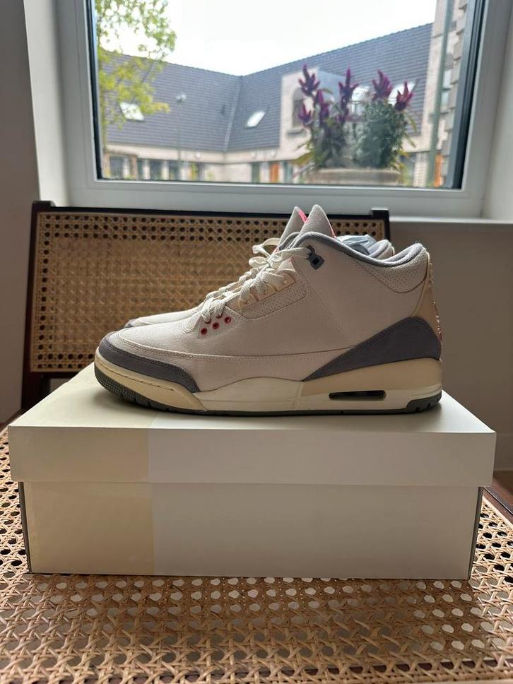 Nike Air Jordan 3 Muslin EU45, Kleding | Heren, Schoenen, Zo goed als nieuw, Sneakers of Gympen, Overige kleuren, Ophalen of Verzenden