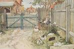 De poort - Carl Larsson (1899), Verzamelen, Foto's en Prenten, Verzenden, Voor 1940, Gebruikt, Dier