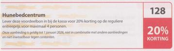 Hunebedcentrum Borger 20% korting Postcodeloterij bon nr 128 beschikbaar voor biedingen