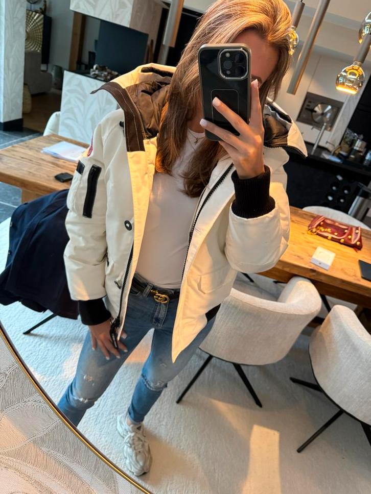 Canada Goose Jas – Maat S | Gebroken Wit, Kleding | Dames, Jassen | Winter, Zo goed als nieuw, Maat 36 (S), Wit, Ophalen of Verzenden