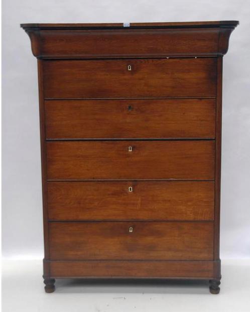 Antiek kast ladenkast Eikenhouten chiffonière Biedermeier, Antiek en Kunst, Antiek | Meubels | Kasten, Ophalen