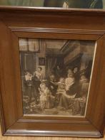 Antieke prent Het Sint-Nicolaas feest van Jan Steen., Ophalen of Verzenden