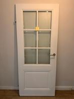 Massieve binnendeur met glas en deurbeslag, Ophalen, Gebruikt, 80 tot 100 cm, Binnendeur