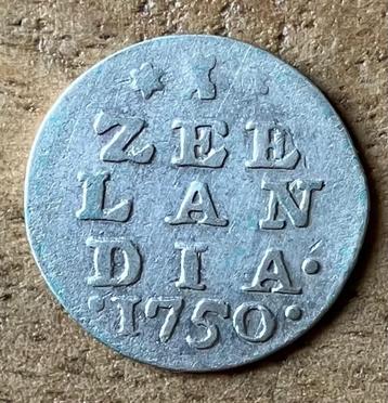 Dubbele Wapenstuiver Zeeland 1750 beschikbaar voor biedingen