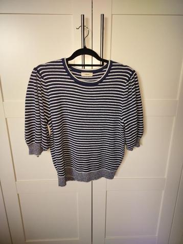 SUNCOO PARIS truitje short jumper zgan blauw wit gestreept  beschikbaar voor biedingen