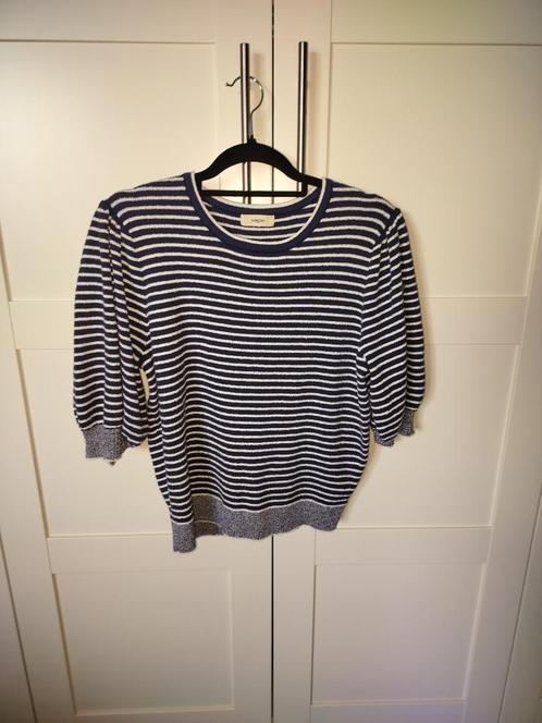 SUNCOO PARIS truitje short jumper zgan blauw wit gestreept, Kleding | Dames, Truien en Vesten, Zo goed als nieuw, Maat 42/44 (L)