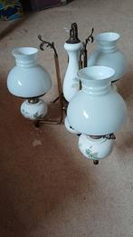 Leuk hanglampje met losse kapjes, Huis en Inrichting, Lampen | Hanglampen, Ophalen, Ouderwets, Zo goed als nieuw, Glas