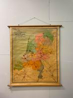 Originele vintage wandkaart van Nederland, Antiek en Kunst, Antiek | Schoolplaten, Ophalen, Aardrijkskunde