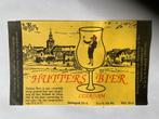 Etiket Hutters Bier , brouwerij T Kuipertje Leerdam, Ophalen of Verzenden, Nieuw, Overige typen, Overige merken